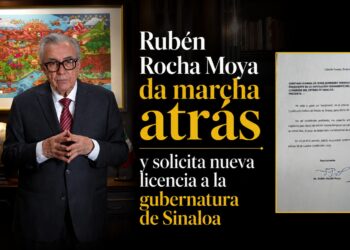 Rubén Rocha Moya da marcha atrás y solicita nueva licencia a la gubernatura de Sinaloa