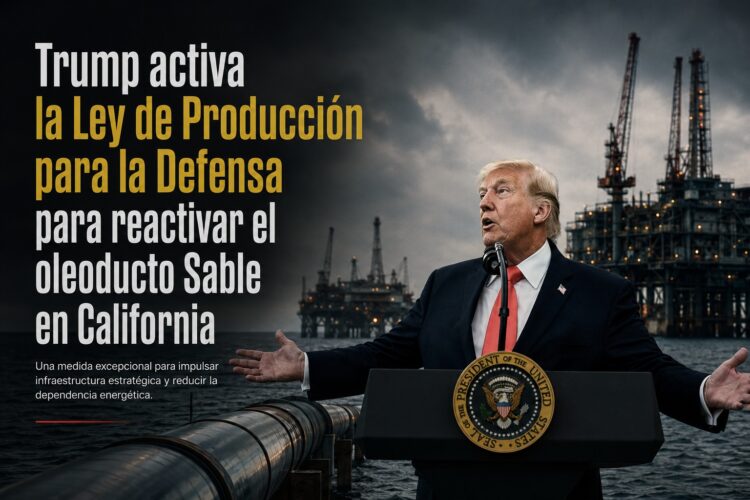 Trump activa la Ley de Producción para la Defensa para reactivar el oleoducto Sable en California