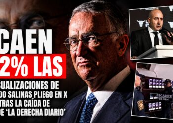 Caen 92% las visualizaciones de Ricardo Salinas Pliego en X tras la caída de red de ‘La Derecha Diario’