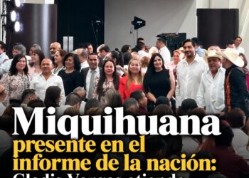 Miquihuana presente en el informe de la nación: Gladis Vargas atiende invitación en la capital