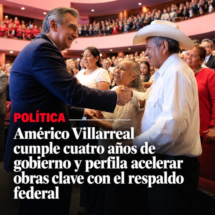 Américo Villarreal cumple cuatro años de gobierno y perfila acelerar obras clave con el respaldo federa
