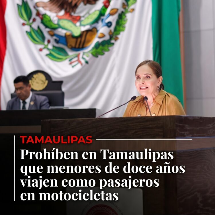 Prohíben en Tamaulipas que menores de doce años viajen como pasajeros en motocicletas